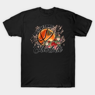 Aesthetic Pattern Charlotte Basketball Gifts Vintage Styles T-Shirt